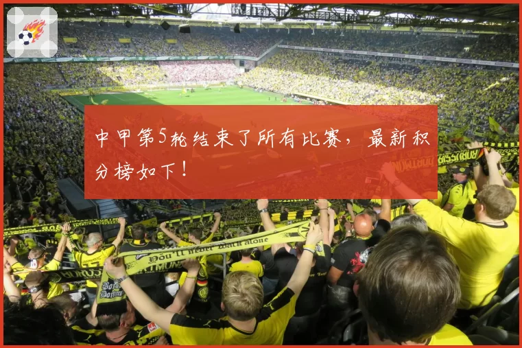 中甲第5轮结束了所有比赛，最新积分榜如下！
